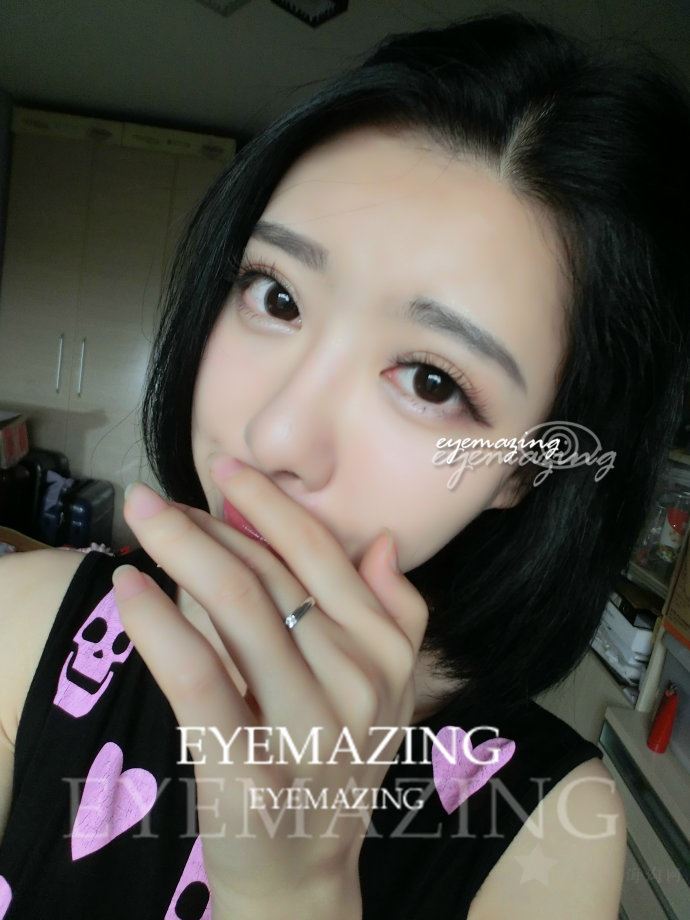 官网正品美瞳 硅水凝胶 EYEMAZING Refrear Color（轻松熊）5