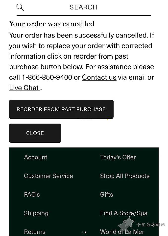 Lamer蓝之谜美国官网砍单后怎么办，订单会自动退款吗？1