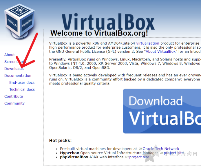 VirtualBox官网